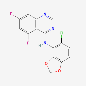 N-(5-Chlorobenzo[d][1,3]dioxol-4-yl)-5,7-difluoroquinazolin-4-amine