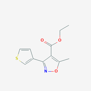 molecular formula C11H11NO3S B8447556 5-Methyl-3-thiophen-3-yl-isoxazole-4-carboxylic acid ethyl ester 