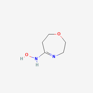 molecular formula C5H10N2O2 B8447677 1,4-Oxazepan-5-one oxime 