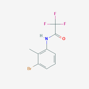 molecular formula C9H7BrF3NO B8447685 Acetamide, N-(3-bromo-2-methylphenyl)-2,2,2-trifluoro- CAS No. 955978-76-4