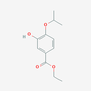 molecular formula C12H16O4 B8447695 3-Hydroxy-4-isopropyloxybenzoic acid ethyl ester CAS No. 158860-97-0