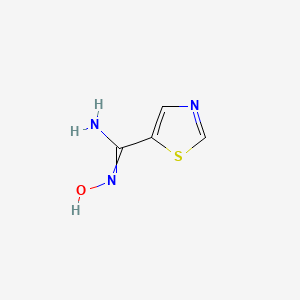 molecular formula C4H5N3OS B8447708 1,3-Thiazole-5-amidoxime 