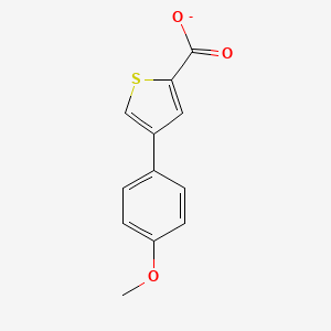 molecular formula C12H9O3S- B8447719 4-(4-Methoxyphenyl)-2-thiophenecarboxylate 