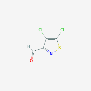 molecular formula C4HCl2NOS B8447755 4,5-Dichloroisothiazol-3-carbaldehyde 