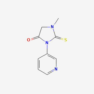 molecular formula C9H9N3OS B8447760 1-Methyl-3-(pyridin-3-yl)-2-thioxo-imidazolidin-4-one 