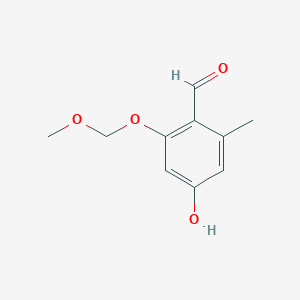 molecular formula C10H12O4 B8447765 4-Hydroxy-2-methoxymethoxy-6-methyl-benzaldehyde 