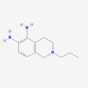 molecular formula C12H19N3 B8447793 1,2,3,4-Tetrahydro-2-propyl-5,6-isoquinolinediamine 