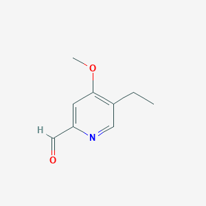 molecular formula C9H11NO2 B8447831 5-Ethyl-4-methoxypyridine-2-carbaldehyde 