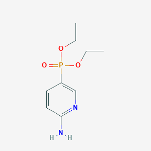 molecular formula C9H15N2O3P B8447856 2-Amino-5-(diethoxyphosphinyl)pyridine 
