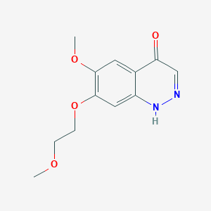 molecular formula C12H14N2O4 B8447871 4-Hydroxy-6-methoxy-7-(2-methoxyethoxy)cinnoline 