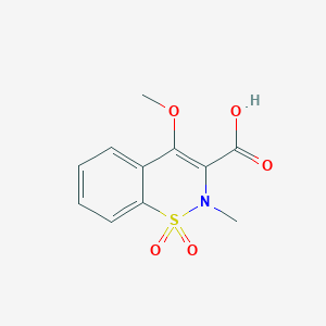 molecular formula C11H11NO5S B8447928 4-methoxy-2-methyl-2H-1,2-benzothiazine-3-carboxylic acid-1,1-dioxide 