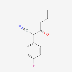 molecular formula C12H12FNO B8447938 alpha-Butyryl-4-fluorophenylacetonitrile 