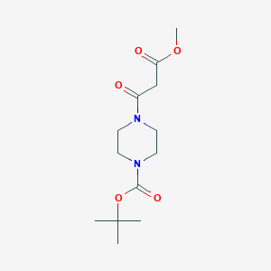molecular formula C13H22N2O5 B8447952 3-[4-(tert-Butoxycarbonyl)piperazin-1-yl]-3-oxopropionic acid methyl ester 