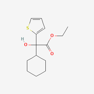 molecular formula C14H20O3S B8447960 Ethyl alpha-cyclohexyl-alpha-hydroxythiophen-2-acetate CAS No. 94107-59-2