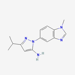 3-isopropyl-1-(1-methyl-1H-benzo[d]imidazol-5-yl)-1H-pyrazol-5-amine