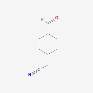 molecular formula C9H13NO B8448014 (4-Formylcyclohexyl)acetonitrile 