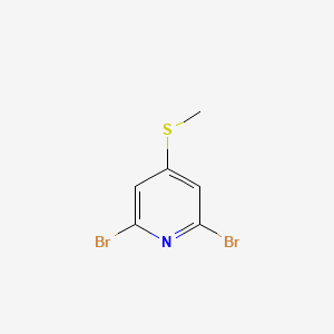 molecular formula C6H5Br2NS B8448019 2,6-Dibromo-4-methylmercapto pyridine 
