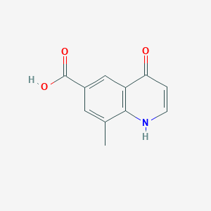 molecular formula C11H9NO3 B8448042 4-Hydroxy-8-methylquinoline-6-carboxylic acid 