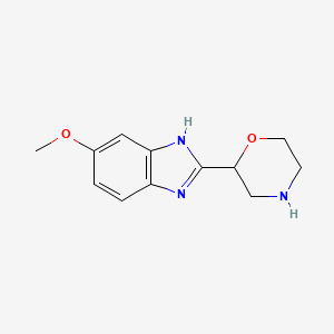 molecular formula C12H15N3O2 B8448074 5-(Methyloxy)-2-(2-morpholinyl)-1H-benzimidazole 