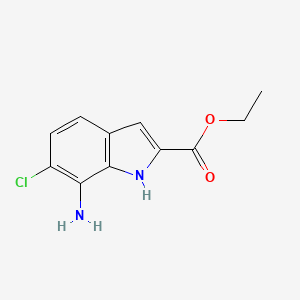 ethyl 7-amino-6-chloro-1H-indole-2-carboxylate