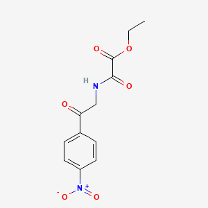 molecular formula C12H12N2O6 B8448096 Ethyl 2-(2-(4-nitrophenyl)-2-oxoethylamino)-2-oxoacetate 