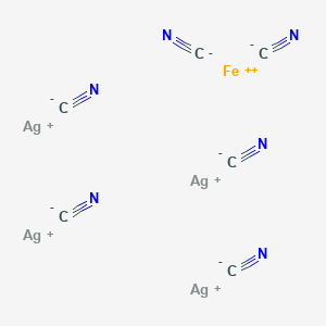 molecular formula C6Ag4FeN6 B084481 Tetrasilver hexacyanoferrate CAS No. 14038-75-6