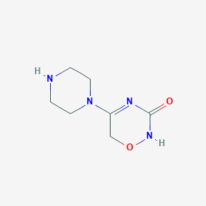 molecular formula C7H12N4O2 B8448113 5-(1-piperazinyl)-6H-1,2,4-oxadiazin-3(2H)-one 