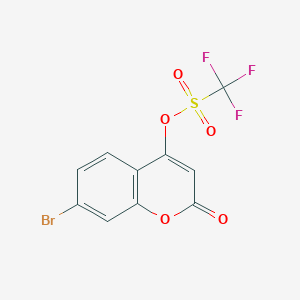 molecular formula C10H4BrF3O5S B8448127 7-bromo-2-oxo-2H-chromen-4-yl trifluoromethanesulfonate 