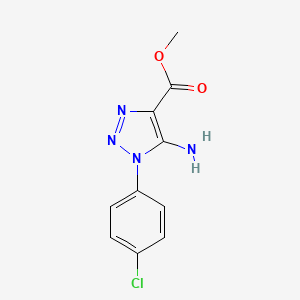 molecular formula C10H9ClN4O2 B8448139 methyl 1-(4-chlorophenyl)-5-amino-1H-1,2,3-triazole-4-carboxylate 
