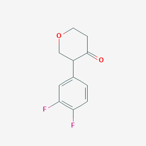 molecular formula C11H10F2O2 B8448161 3-(3,4-difluorophenyl)dihydro-2H-pyran-4(3H)-one 