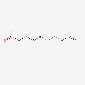 molecular formula C12H20O B8448171 4,8-Dimethyl-4,9-decadienal CAS No. 71077-31-1