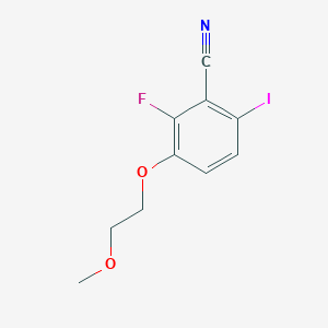 molecular formula C10H9FINO2 B8448179 2-Fluoro-6-iodo-3-(2-methoxyethoxy)benzonitrile 