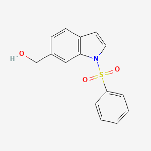 molecular formula C15H13NO3S B8448241 (1-benzenesulfonyl-1H-indol-6-yl)-methanol 