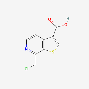 molecular formula C9H6ClNO2S B8448252 3-Carboxy-7-chloromethylthieno[2, 3-c]pyridine 