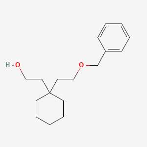 molecular formula C17H26O2 B8448264 2-[1-(2-Benzyloxyethyl)cyclohexyl]ethanol 