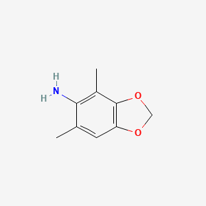 molecular formula C9H11NO2 B8448278 2,6-Dimethyl-3,4-(methylenedioxy)aniline 