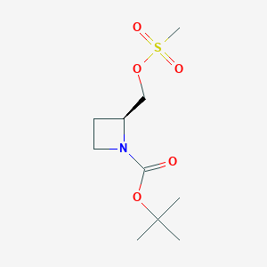 molecular formula C10H19NO5S B8448281 2-(S)-Methanesulfonyloxymethyl-azetidine-1-carboxylic acid tert-butyl ester 