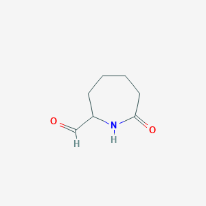 molecular formula C7H11NO2 B8448307 7-Oxo-azepane-2-carbaldehyde 
