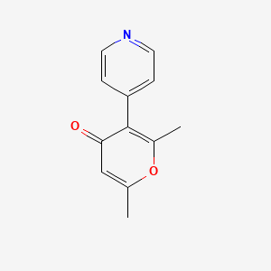 molecular formula C12H11NO2 B8448318 2,6-dimethyl-3-(4-pyridyl)-4H-pyran-4-one 