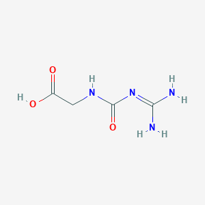 molecular formula C4H8N4O3 B8448363 Guanylureidoacetic acid 