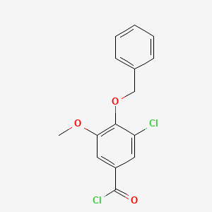 molecular formula C15H12Cl2O3 B8448389 4-Benzyloxy-3-chloro-5-methoxybenzoyl chloride 