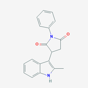 molecular formula C19H16N2O2 B084484 3-(2-Methyl-1h-indol-3-yl)-1-phenylpyrrolidine-2,5-dione CAS No. 6960-07-2