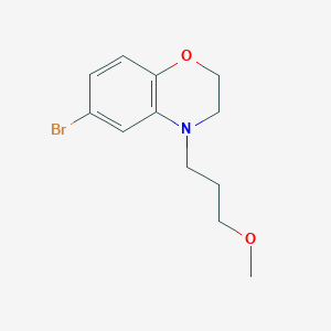 molecular formula C12H16BrNO2 B8448424 6-Bromo-4-(3-methoxypropyl)-3,4-dihydro-2H-benzo[1,4]oxazine 