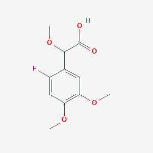 molecular formula C11H13FO5 B8448451 (RS)-(2-Fluoro-4,5-dimethoxy-phenyl)-methoxy-acetic acid 