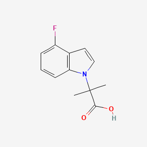 molecular formula C12H12FNO2 B8448463 2-(4-Fluoro-1H-indol-1-yl)-2-methylpropanoic acid 