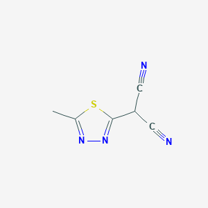 molecular formula C6H4N4S B8448513 2-(5-Methyl-1,3,4-thiadiazol-2-yl)-malononitrile 