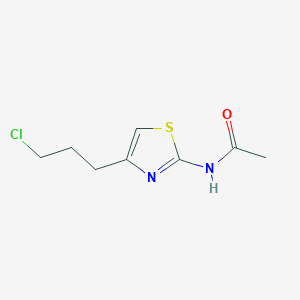 molecular formula C8H11ClN2OS B8448515 2-Acetylamino-4-(3-chloropropyl)thiazole 