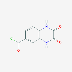 molecular formula C9H5ClN2O3 B8448525 2,3-Dioxo-1,2,3,4-tetrahydroquinoxaline-6-carbonyl chloride 