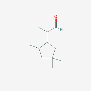 molecular formula C11H20O B8448622 2-(2,4,4-Trimethylcyclopentyl)-propanal 