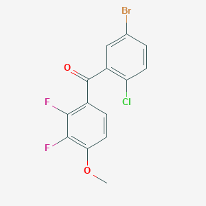 molecular formula C14H8BrClF2O2 B8448647 (5-Bromo-2-chloro-phenyl)-(2,3-difluoro-4-methoxy-phenyl)methanone 
